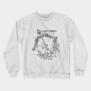 Sagittarius Zodiac Sign Floral Crewneck Sweatshirt